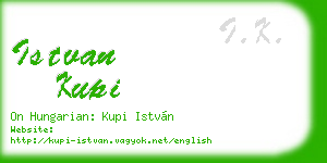 istvan kupi business card